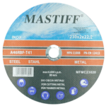 Диск відрізний по металу INOX Mastiff Platinum 230×2.0 мм (50шт))
